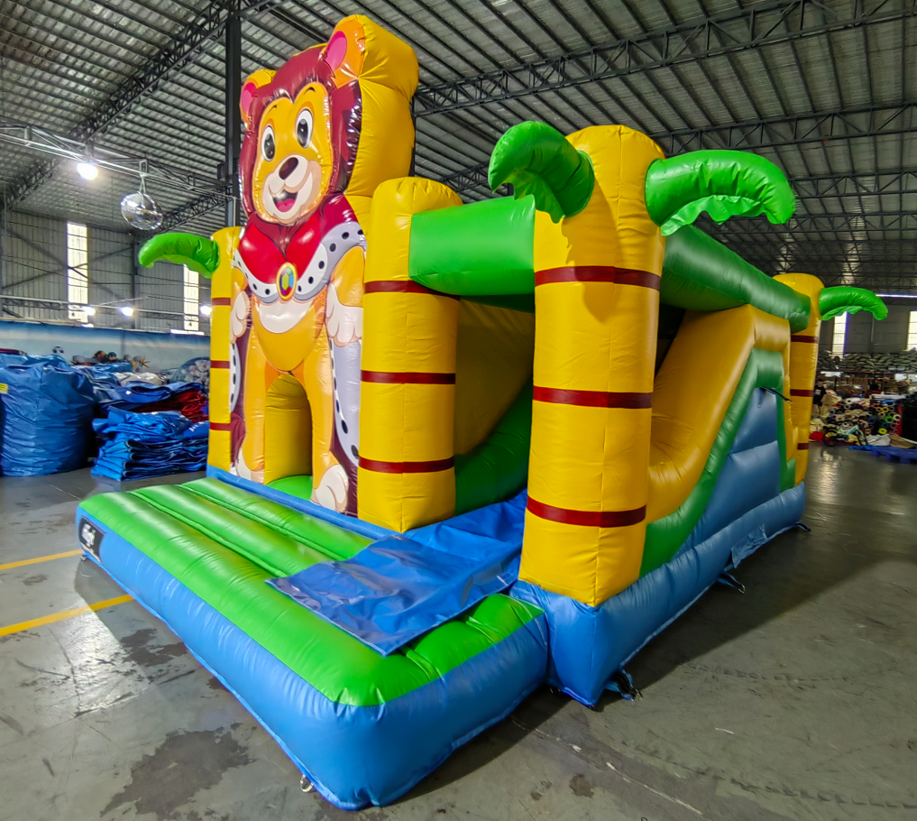 King Lion Inflatable Bouncy Castle with Slide - Image 4