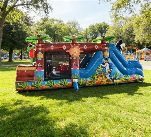 Pirate Ocean Theme Inflatable Obstacle Course - Image 2