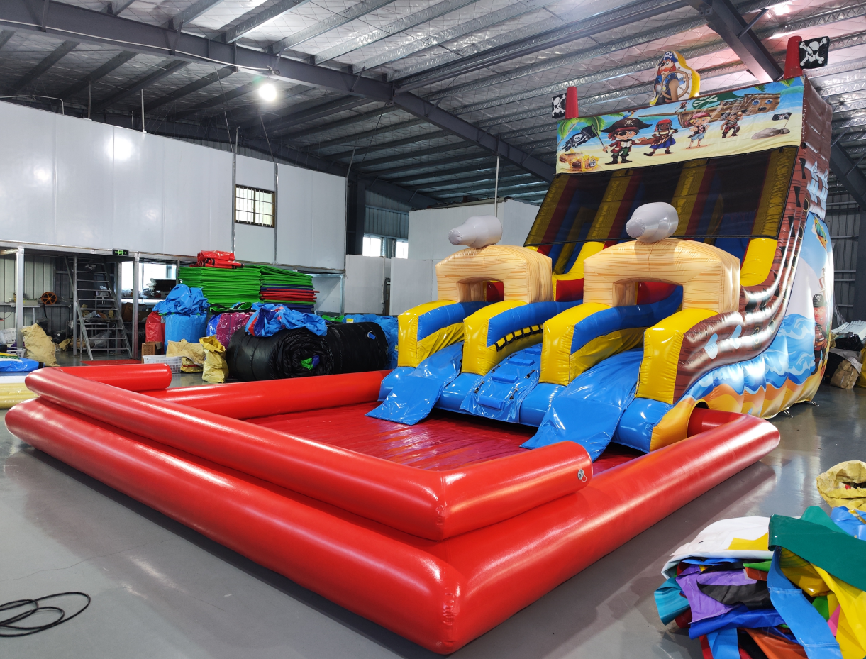 Pirate Ship Inflatable Water Slide with Swimming Pool - Image 8