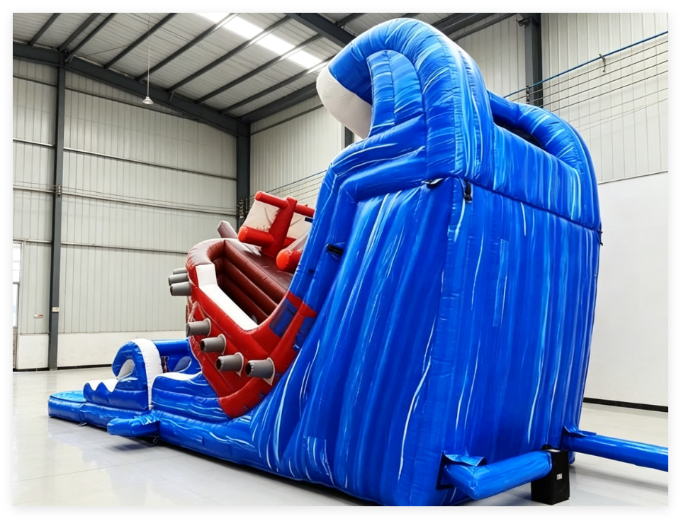 Pirate Ship Inflatable Water Slide with Swimming Pool - Image 4