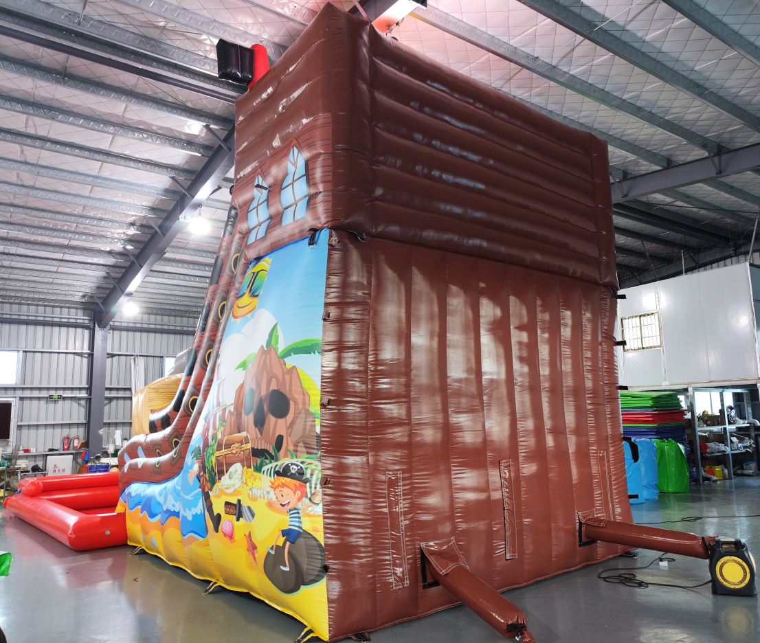 Pirate Ship Inflatable Water Slide with Swimming Pool - Image 7