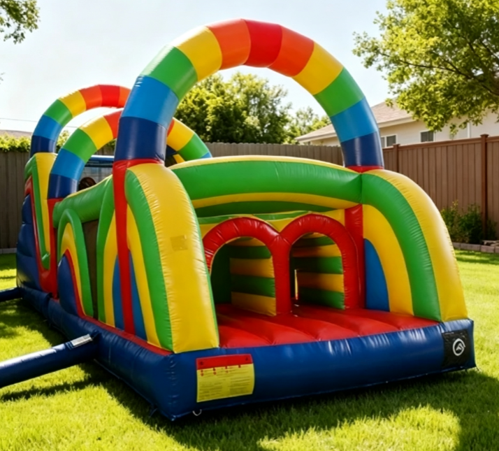 Rainbow Inflatable Obstacle Course - Image 3
