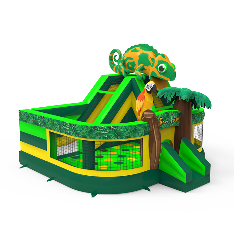 Rainforest Chameleon Inflatable Bouncy Castle - Image 2