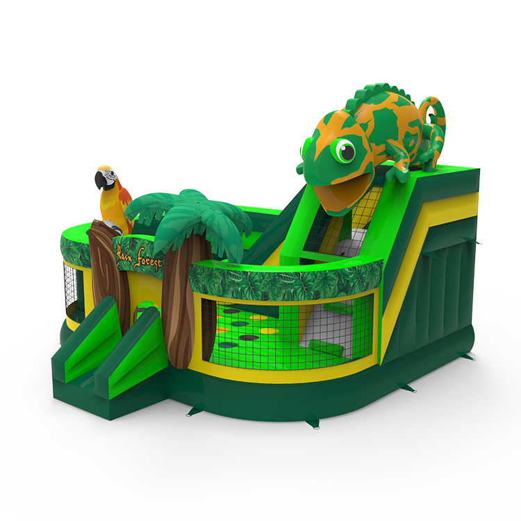 Rainforest Chameleon Inflatable Bouncy Castle - Image 3