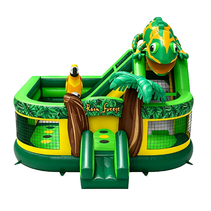 Rainforest Chameleon Inflatable Bouncy Castle