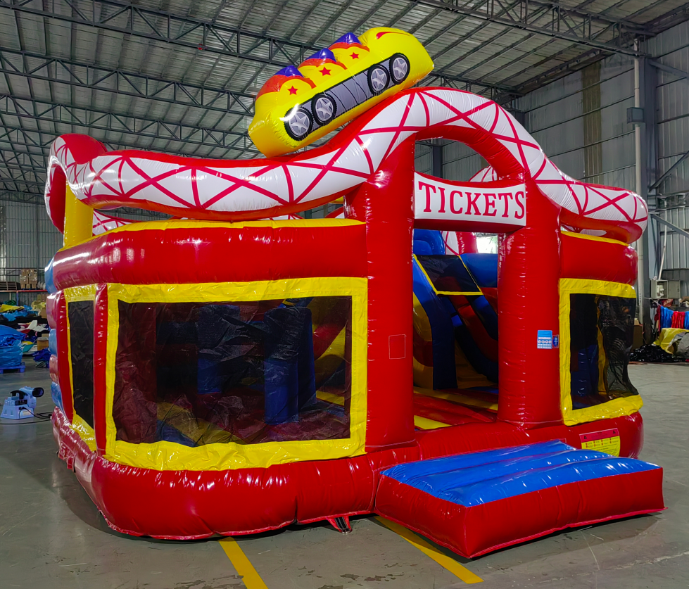 Roller Coaster Inflatable Bouncy Castle With Slide - Image 3