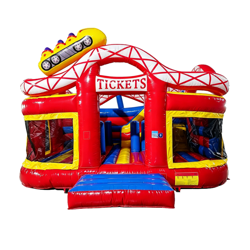 Roller Coaster Inflatable Bouncy Castle With Slide