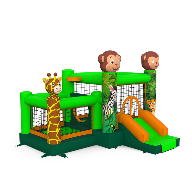 Safari Jungle Animal Inflatable Bouncy Castle Combo - Image 2