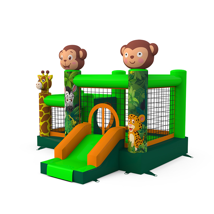 Safari Jungle Animal Inflatable Bouncy Castle Combo - Image 3