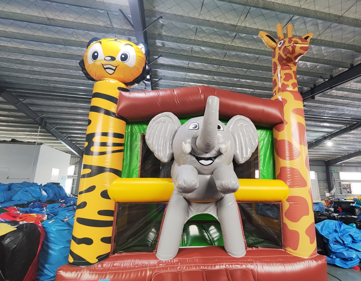 Safari Zoo Animal Inflatable Bouncy Castle - Image 3