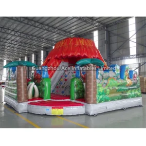 Vivid Forest Inflatable Volcano Playground