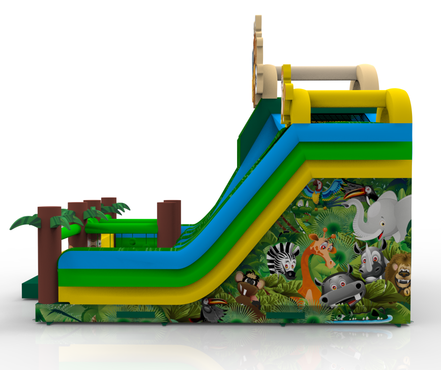 Zoo Animal Theme Inflatable Slide Playground - Image 4