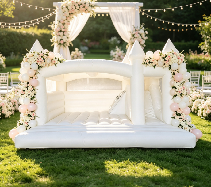 White Wedding Bouncy Castle - Image 4