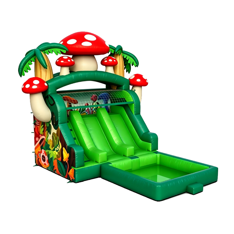 Jungle Mushroom Inflatable Water Slide