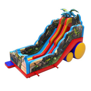 Dragon Double Lane Inflatable Dry Slide