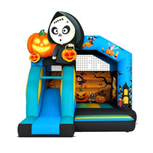 Grim Reaper Halloween Inflatable Bounce House With Slide