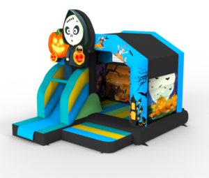 Grim Reaper Halloween Inflatable Bounce House With Slide