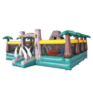 Inflatable Jurassic Adventure Park Dinosaur Volcano Bounce House