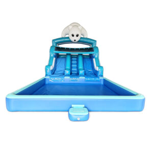 Polar Bear Inflatable Water Slide with DWF Pool