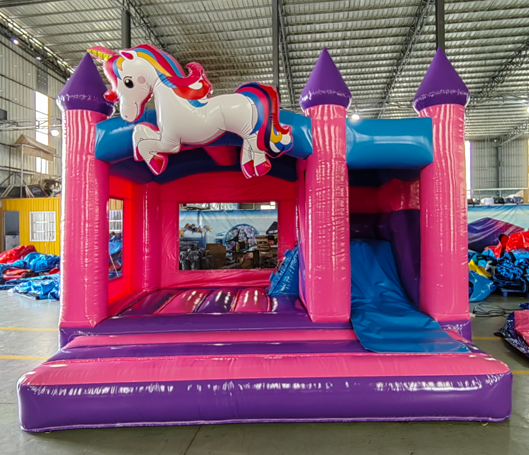Château gonflable licorne avec toboggan – Image 2