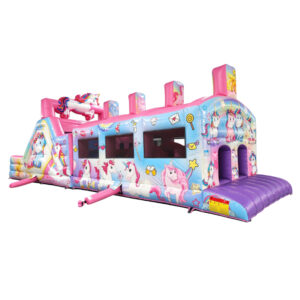 Unicorn Themed Inflatable Obstacle Course